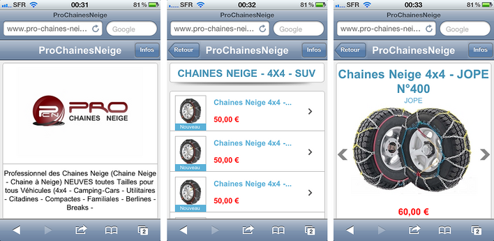 Procédure Commande sur Iphone